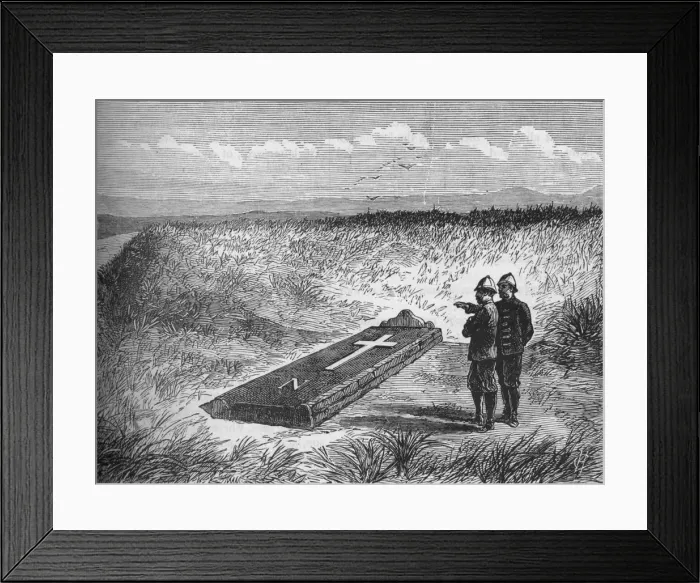 Framed Print : Memorial stone on the spot where Prince Louis Napoleon was killed, c1880 Framed Print : Memorial stone on the spot where Prince Louis Napoleon was killed, c1880