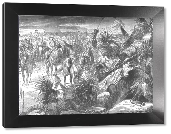 Storming of Sekukunis Stronghold: Sir Garnet Wolseley cheering on the Swazies, c1880