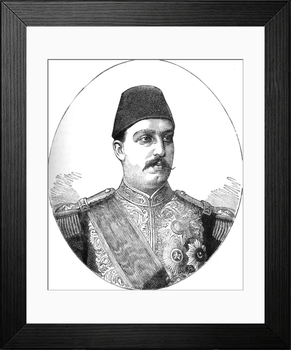 Framed Print : Tewfik, Khedive of Egypt, c1882 Framed Print : Tewfik, Khedive of Egypt, c1882