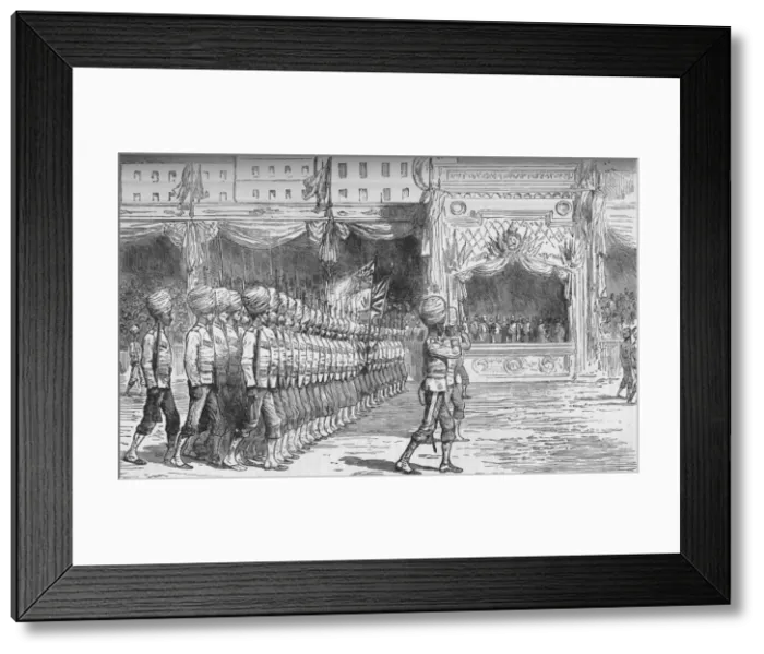 Framed Print : The Review at Cairo: March Past of the Beloochees, c1880 Framed Print : The Review at Cairo: March Past of the Beloochees, c1880
