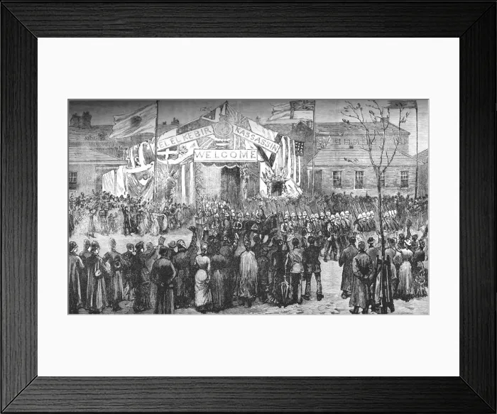 Framed Print : Arrival of the Royal Marines at Chatham, c1882-85 Framed Print : Arrival of the Royal Marines at Chatham, c1882-85