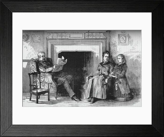 Framed Print : Lord and Lady Wolseley and their daughter, c1882-85 Framed Print : Lord and Lady Wolseley and their daughter, c1882-85