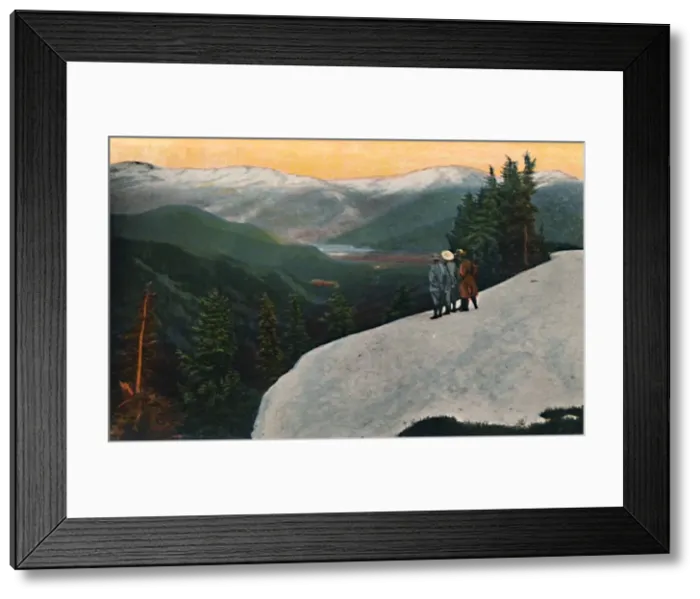 Framed Print : Looking down from Mount Rainier, c1916. Artist: Asahel Curtis Framed Print : Looking down from Mount Rainier, c1916. Artist: Asahel Curtis