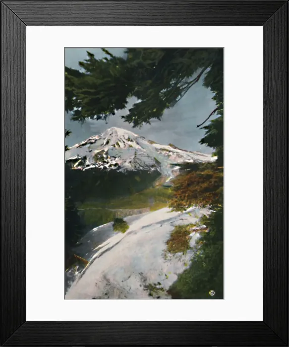 Framed Print : Mount Tacoma from Eagle Peak, Washington, c1916. Artist: Asahel Curtis Framed Print : Mount Tacoma from Eagle Peak, Washington, c1916. Artist: Asahel Curtis