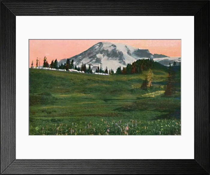 Framed Print : Camp of the Clouds, Mount Rainier, c1916. Artist: Asahel Curtis Framed Print : Camp of the Clouds, Mount Rainier, c1916. Artist: Asahel Curtis