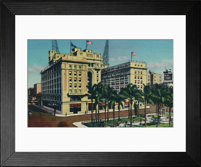 Framed Print : U S. Grant Hotel and Plaza. San Diego, California, c1941 Framed Print : U S. Grant Hotel and Plaza. San Diego, California, c1941