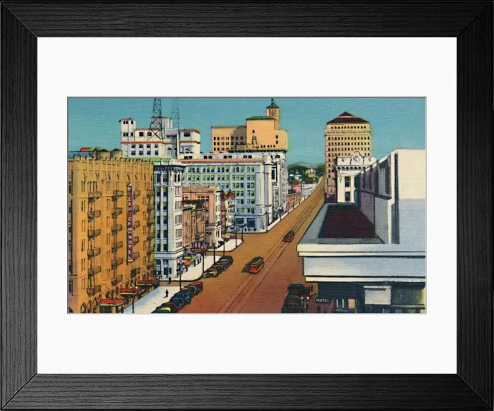 Framed Print : Broadway. San Diego, California, c1941