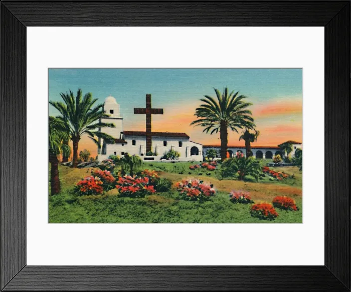 Framed Print : Junipero Serra Museum, Old Town. San Diego, California, c1941 Framed Print : Junipero Serra Museum, Old Town. San Diego, California, c1941