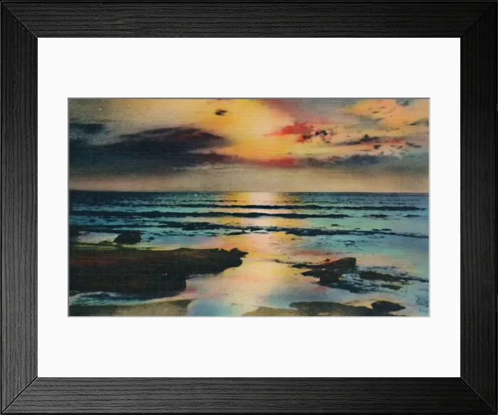 Framed Print : Sunset on the Pacific. La Jolla, California, c1941 Framed Print : Sunset on the Pacific. La Jolla, California, c1941