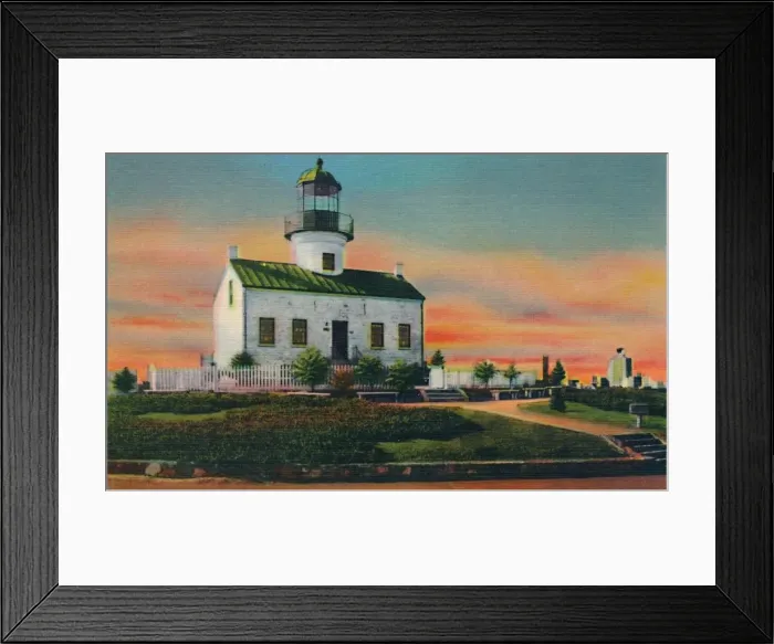 Framed Print : Old Spanish Lighthouse, Built 1850. San Diego, California, c1941 Framed Print : Old Spanish Lighthouse, Built 1850. San Diego, California, c1941