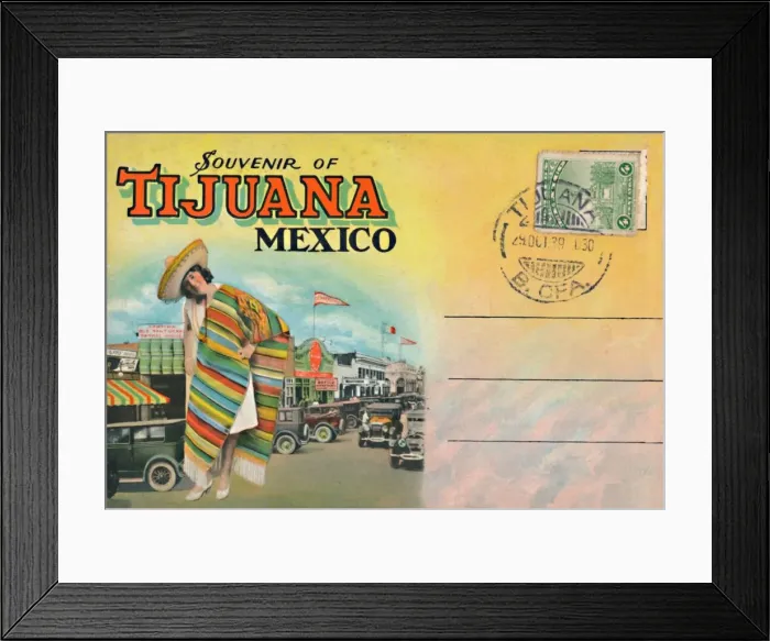 Framed Print : Souvenir of Tijuana, Mexico, c1939 Framed Print : Souvenir of Tijuana, Mexico, c1939