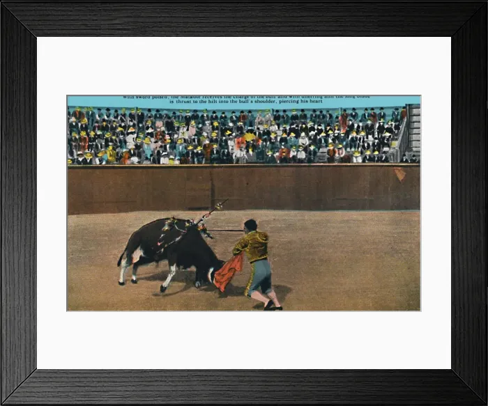 Framed Print : The Challenge of the Matador, Plaza De Toros, c1939 Framed Print : The Challenge of the Matador, Plaza De Toros, c1939