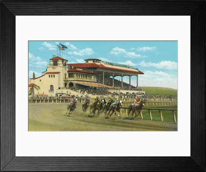 Framed Print : New Club House and Grand Stand, Agua Caliente Jockey Club, c1939 Framed Print : New Club House and Grand Stand, Agua Caliente Jockey Club, c1939