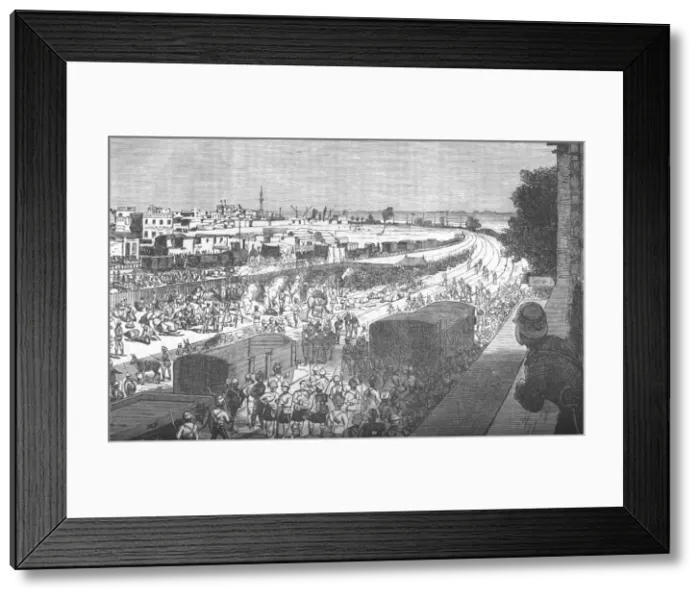 Framed Print : Occupation of Zagazig, after the Battle of Tel-El-Kebir, c1882 Framed Print : Occupation of Zagazig, after the Battle of Tel-El-Kebir, c1882
