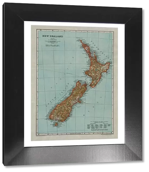 Map of New Zealand, c1910. Artist: Gull Engraving Company