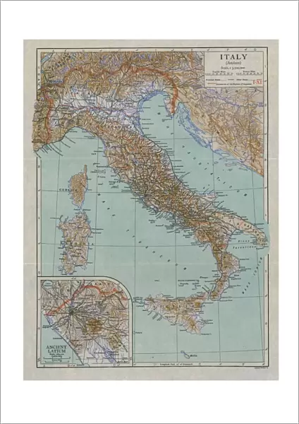 Map of Ancient Italy, c1910s. Artist: Emery Walker Ltd