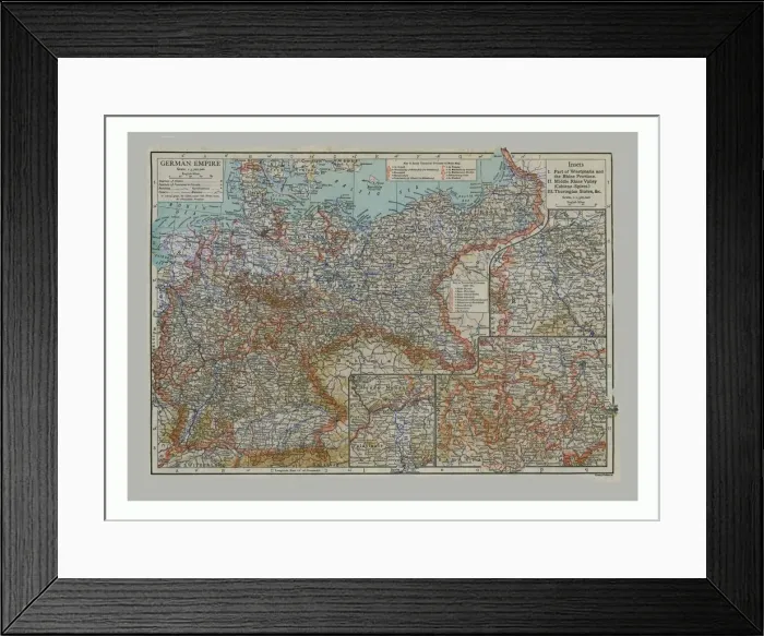 Framed Print : Map of the German Empire, c1900. Artists: Emery Walker Ltd, Emery Walker Framed Print : Map of the German Empire, c1900. Artists: Emery Walker Ltd, Emery Walker