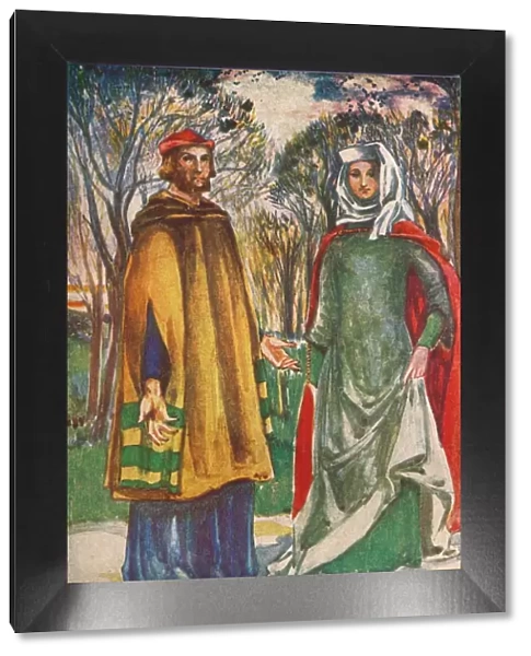 A Man and Woman of The Time of Edward I, 1907. Artist: Dion Clayton Calthrop