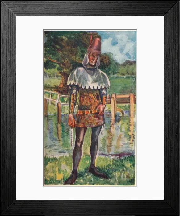 Framed Print : A Man of the Time of Edward III, 1907. Artist: Dion Clayton Calthrop Framed Print : A Man of the Time of Edward III, 1907. Artist: Dion Clayton Calthrop