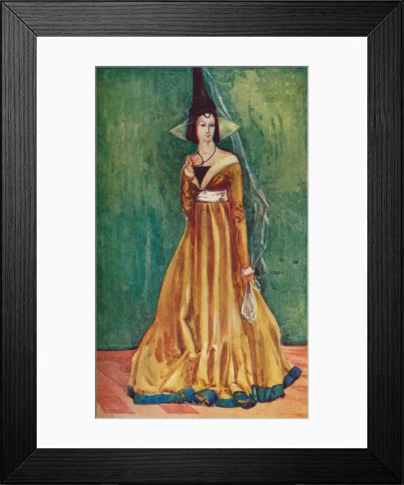 Framed Print : A Woman of the Time of Edward IV, 1907. Artist: Dion Clayton Calthrop Framed Print : A Woman of the Time of Edward IV, 1907. Artist: Dion Clayton Calthrop