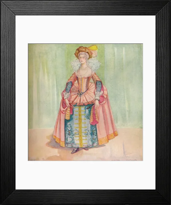 Framed Print : A Woman of the Time of James I, 1907. Artist: Dion Clayton Calthrop Framed Print : A Woman of the Time of James I, 1907. Artist: Dion Clayton Calthrop