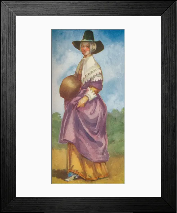 Framed Print : A Woman of the Time of Cromwells, 1907. Artist: Dion Clayton Calthrop Framed Print : A Woman of the Time of Cromwells, 1907. Artist: Dion Clayton Calthrop