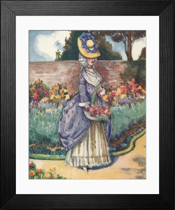 Framed Print : A Woman of the Time of George III, 1907. Artist: Dion Clayton Calthrop Framed Print : A Woman of the Time of George III, 1907. Artist: Dion Clayton Calthrop