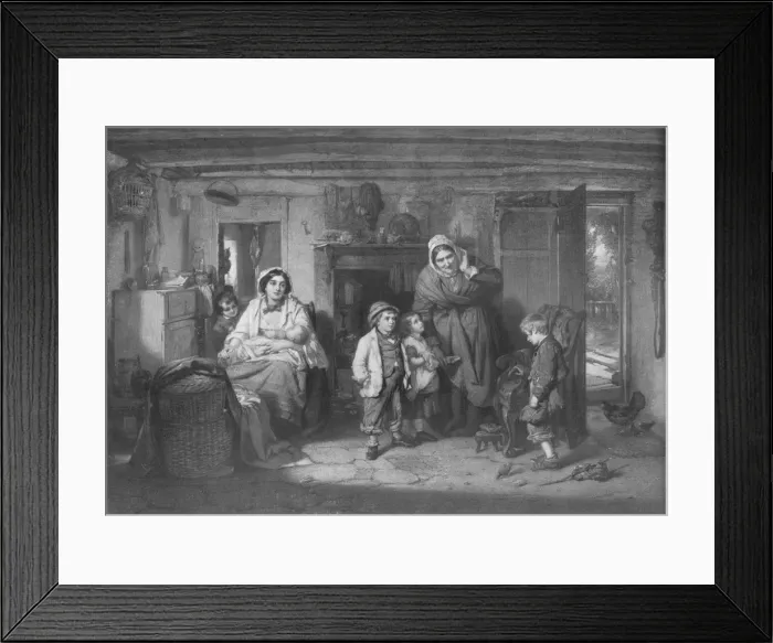 Framed Print : The Mitherless Bairn, c1893, (1911). Artist: Thomas Faed Framed Print : The Mitherless Bairn, c1893, (1911). Artist: Thomas Faed