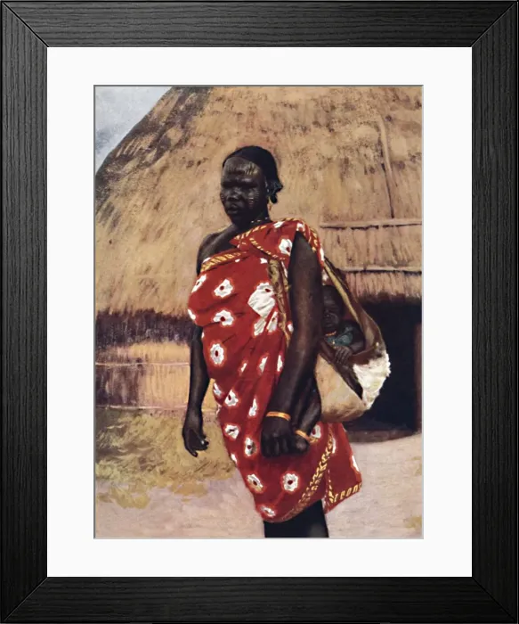 Framed Print : A Lendu woman, 1912 Framed Print : A Lendu woman, 1912