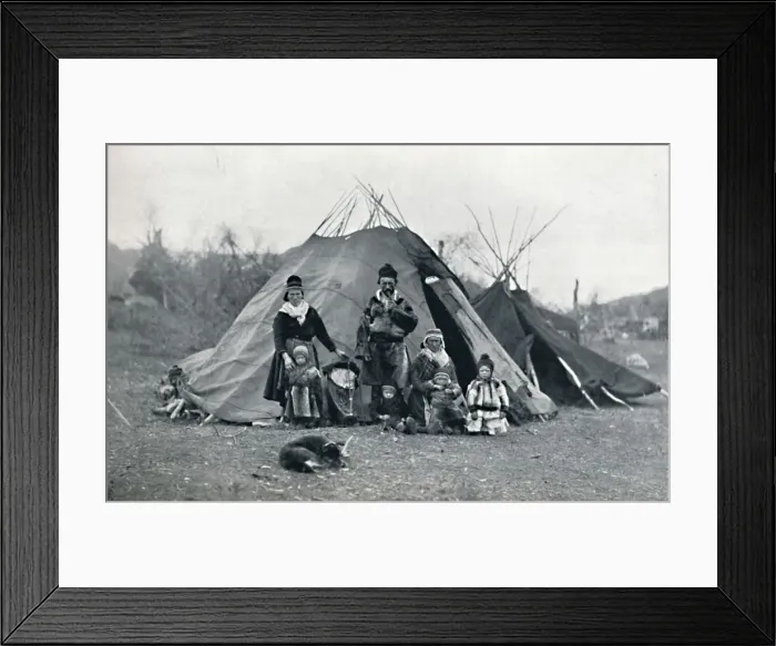 Framed Print : A Lapland encampment, 1912 Framed Print : A Lapland encampment, 1912