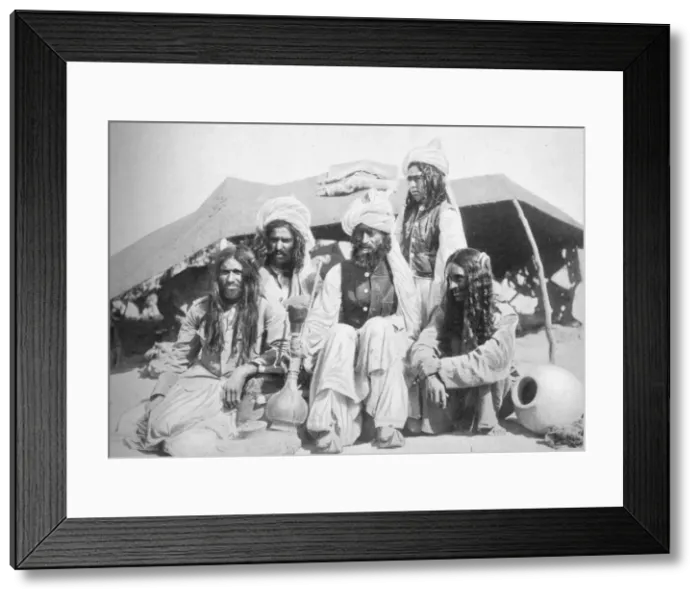 Framed Print : A group of Brahui of East Balochistan, 1902. Artist: F Bremner Framed Print : A group of Brahui of East Balochistan, 1902. Artist: F Bremner