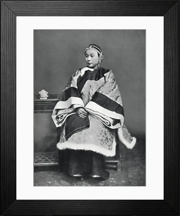Framed Print : A Chinese lady of high rank in full dress costume, 1902 Framed Print : A Chinese lady of high rank in full dress costume, 1902