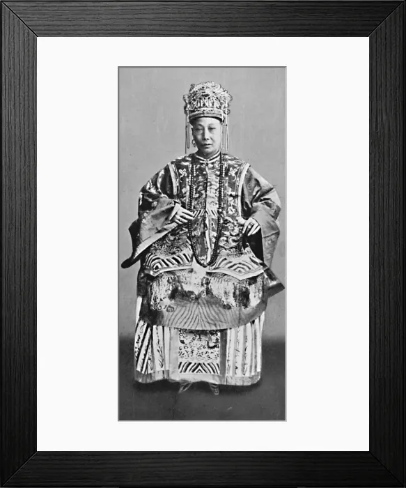 Framed Print : A lady of Shanghai, wife of a mandarin, 1902. Artist: Mr Afong Framed Print : A lady of Shanghai, wife of a mandarin, 1902. Artist: Mr Afong