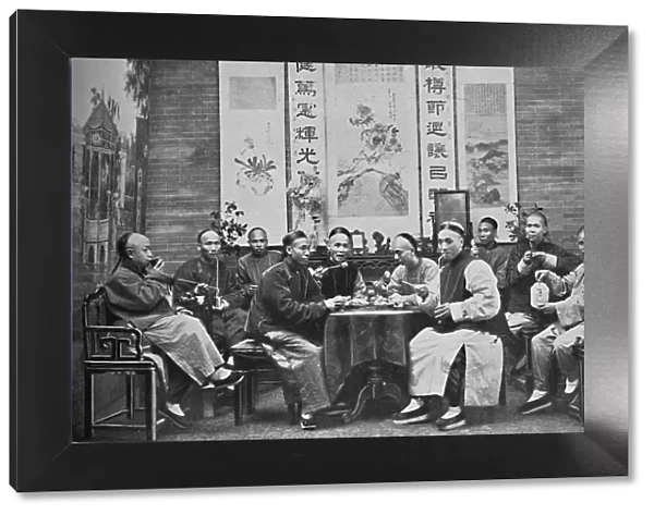 A party of Chinese taking tea, 1902. Artist: Mr Afong