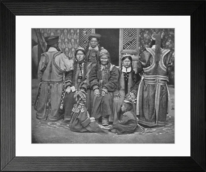 Framed Print : A group of Mongols, 1902 Framed Print : A group of Mongols, 1902