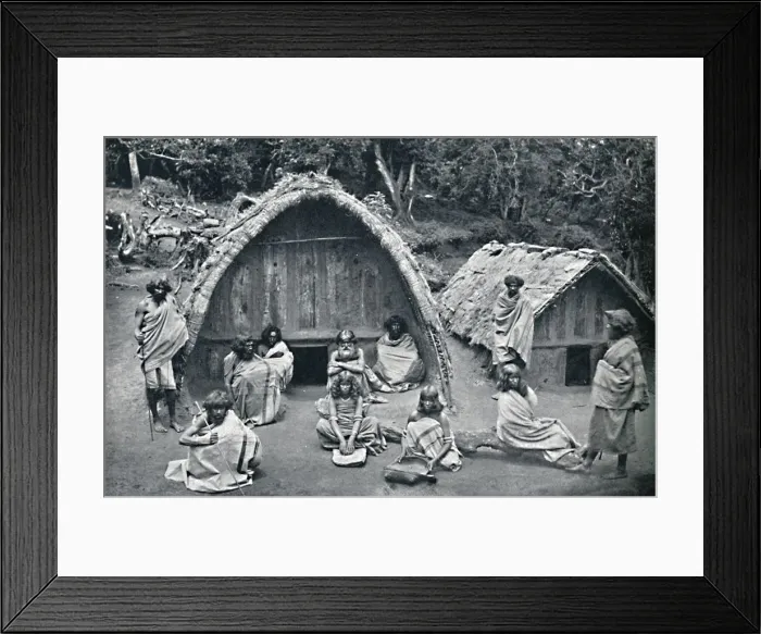 Framed Print : A Toda home in a mand (native hamlet), India, 1902. Artist: Bourne & Shepherd Framed Print : A Toda home in a mand (native hamlet), India, 1902. Artist: Bourne & Shepherd