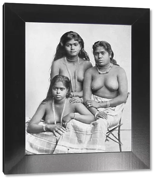 Three Tamil girls of the Deccan, 1902. Artist: Karl Hagenbeck