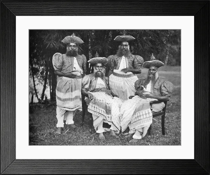 Framed Print : Singhalese men of high rank, 1902 Framed Print : Singhalese men of high rank, 1902