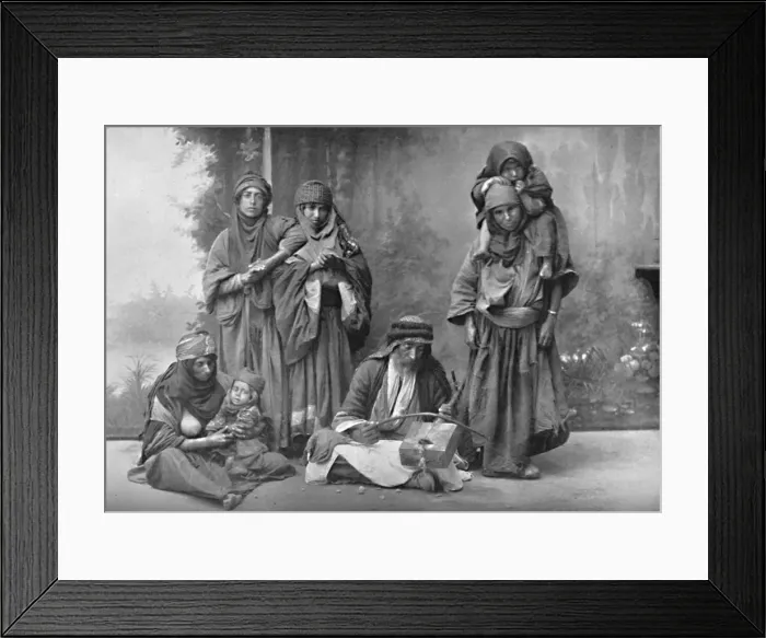 Framed Print : A Bedouin musician and his audience, 1902 Framed Print : A Bedouin musician and his audience, 1902