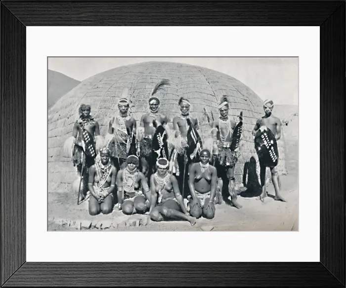 Framed Print : A group of African girls and boys dressed for a dance, 1912. Artist: H Writh Framed Print : A group of African girls and boys dressed for a dance, 1912. Artist: H Writh