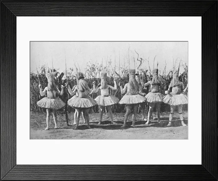 Framed Print : A group of boys of the Bomvana tribe dressed for a dance, 1912. Artist: H Roberts Framed Print : A group of boys of the Bomvana tribe dressed for a dance, 1912. Artist: H Roberts