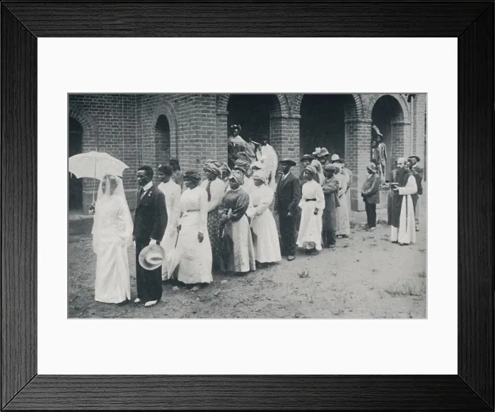 Framed Print : An African Christian wedding procession, 1912 Framed Print : An African Christian wedding procession, 1912