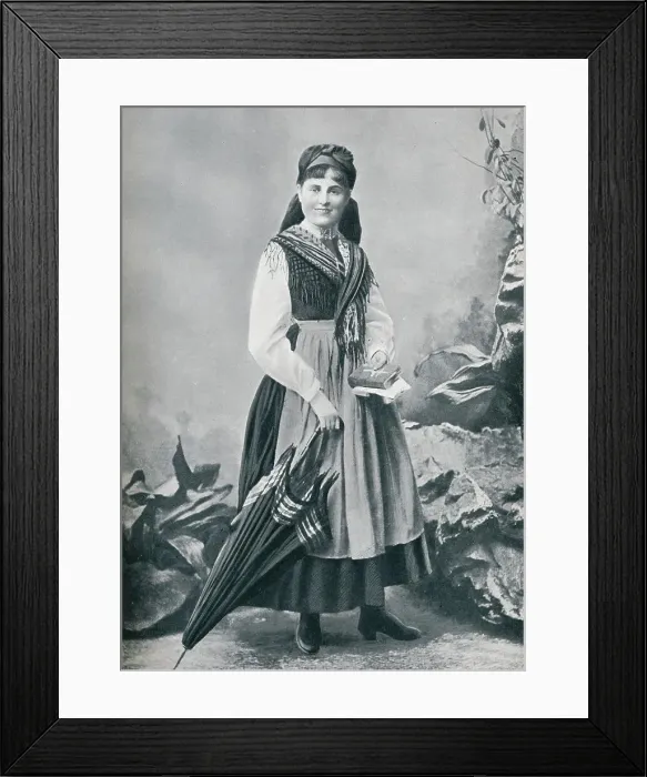 Framed Print : An Austrian girl in the national costume, 1912. Artist: R Lechner Framed Print : An Austrian girl in the national costume, 1912. Artist: R Lechner