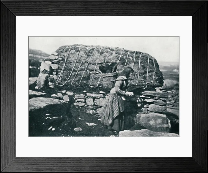 Framed Print : A Shetland knitter, 1912. Creator: GW Wilson and Company Framed Print : A Shetland knitter, 1912. Creator: GW Wilson and Company