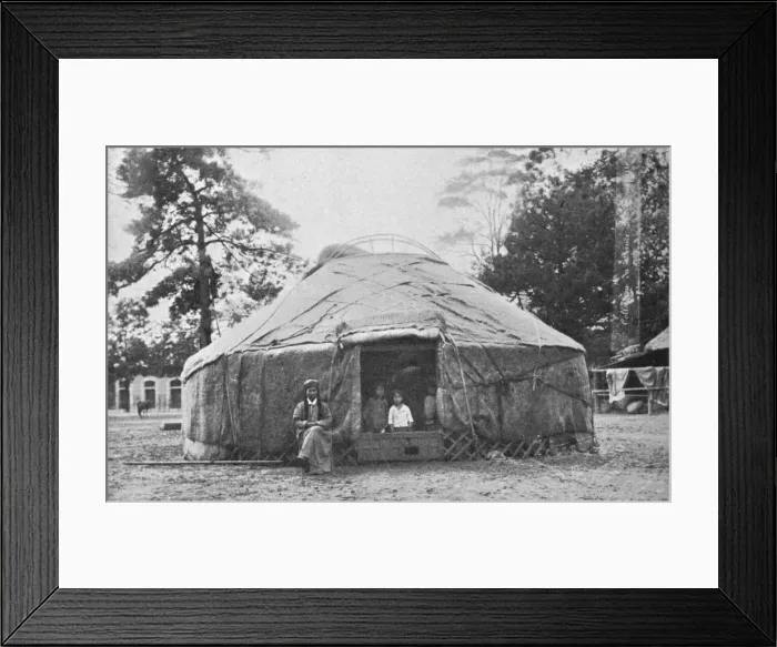 Framed Print : A Kalmyk dwelling and its inhabitants, 1912 Framed Print : A Kalmyk dwelling and its inhabitants, 1912