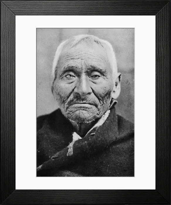 Framed Print : An aged Tlingit Indian of Alaska, 1912 Framed Print : An aged Tlingit Indian of Alaska, 1912