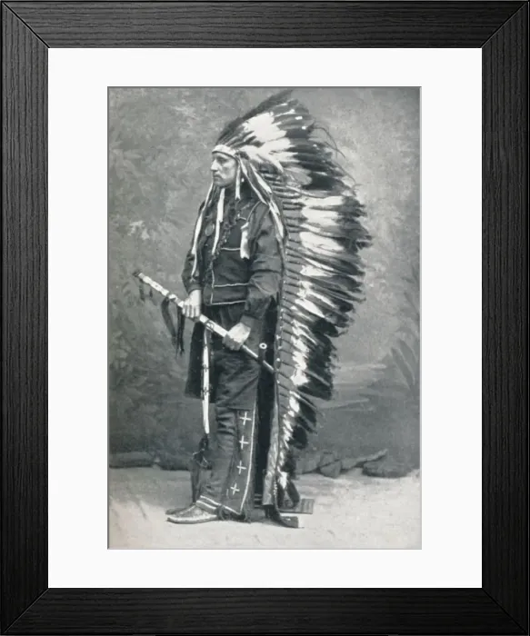 Framed Print : North American Indian, 1912. Artist: Elliott & Fry Framed Print : North American Indian, 1912. Artist: Elliott & Fry