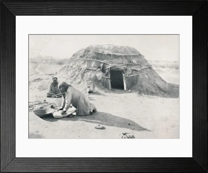 Framed Print : A hut of the Pima Indians of Arizona, 1912. Artist: CC Pierce & Co Framed Print : A hut of the Pima Indians of Arizona, 1912. Artist: CC Pierce & Co
