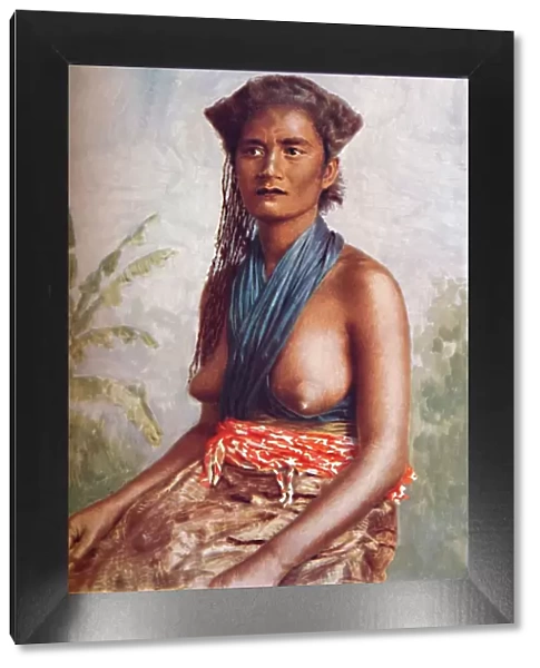 A woman of Fiji in native dress, 1902. Artist: Josiah Martin