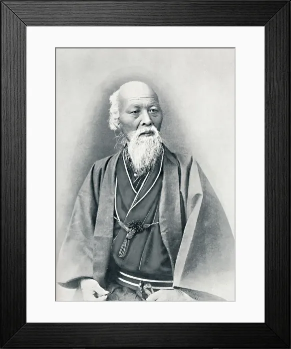 Framed Print : An aged Japanese doctor in full dress costume, 1902